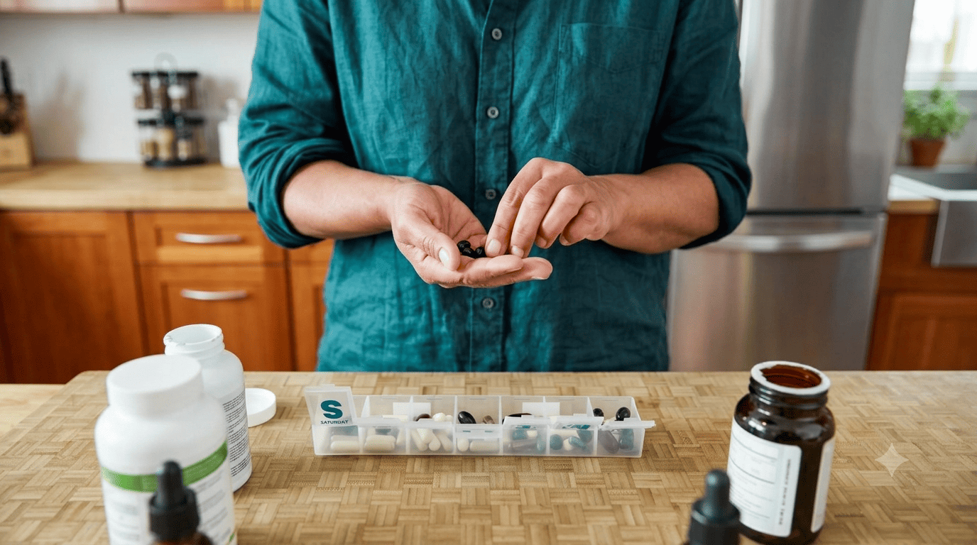 Person thinking about choosing the right omega supplement for overall health